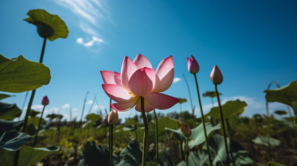 pngtree lotus flowers blooming under the 2464197 orig